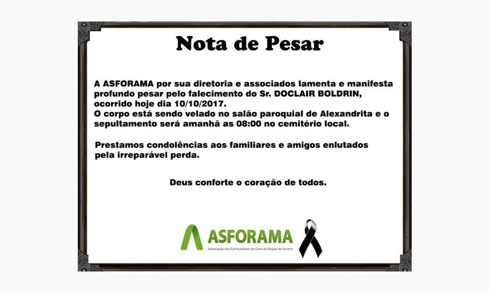 Nota de Pesar