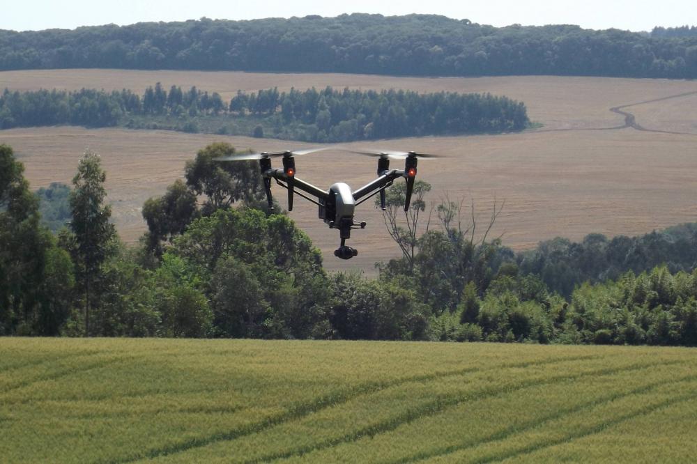 Pequenos agricultores adotam drones contra pragas